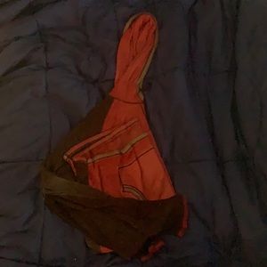 Red and black lightweight hoodie